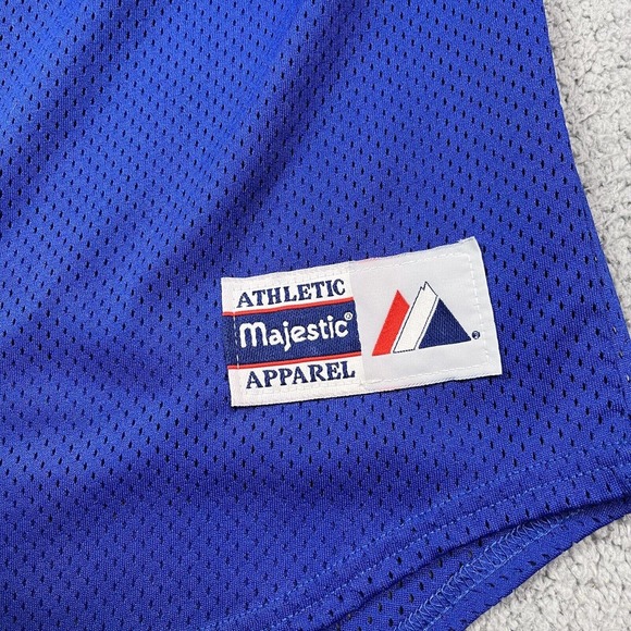 Storm‎ Bowling Uniform Baseball Button Up Jersey Blue Majestic #24 Size S - Picture 4 of 8